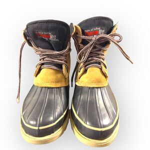 Cherokee Duck Boots Womens 9 Brown Waterproof Lined Steel Shank ThermoLite